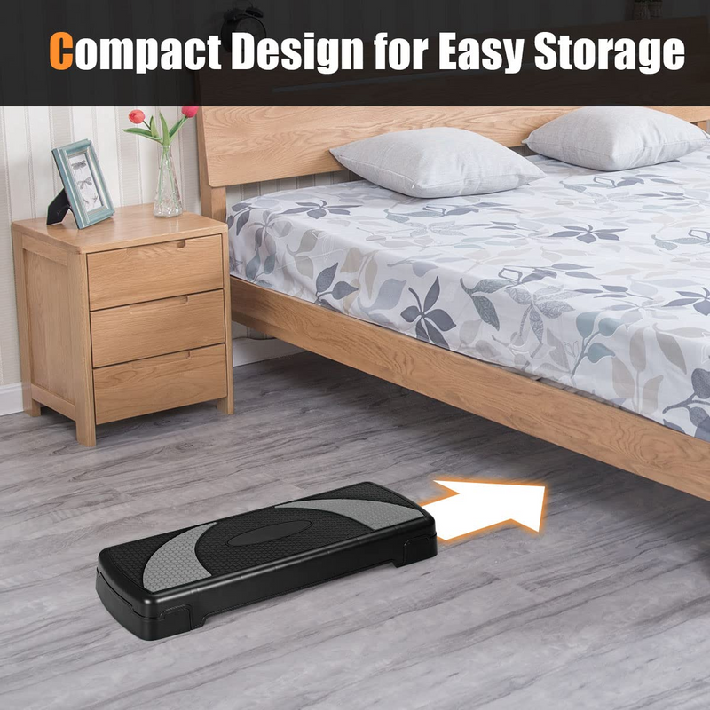 Load image into Gallery viewer, Goplus 31" Aerobic Exercise Stepper Deck, Adjustable Fitness Workout Step Platform Trainer with Risers - GoplusUS