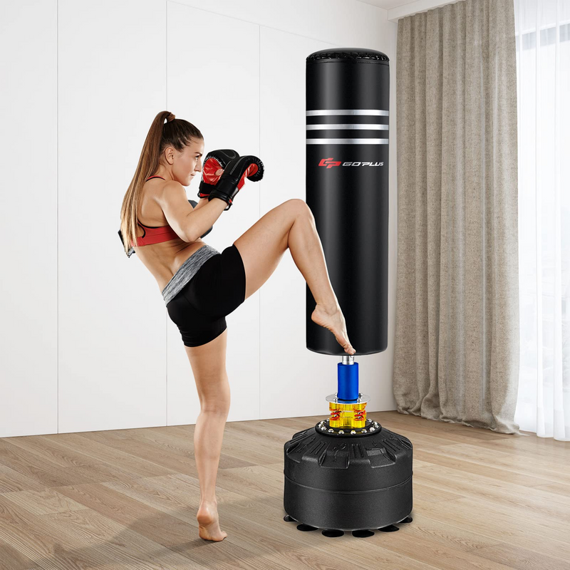 Load image into Gallery viewer, Goplus Freestanding Punching Bag 70", 220lbs Heavy Boxing Bag with Gloves, Shock Absorber, 12 Suction Cup Base - GoplusUS
