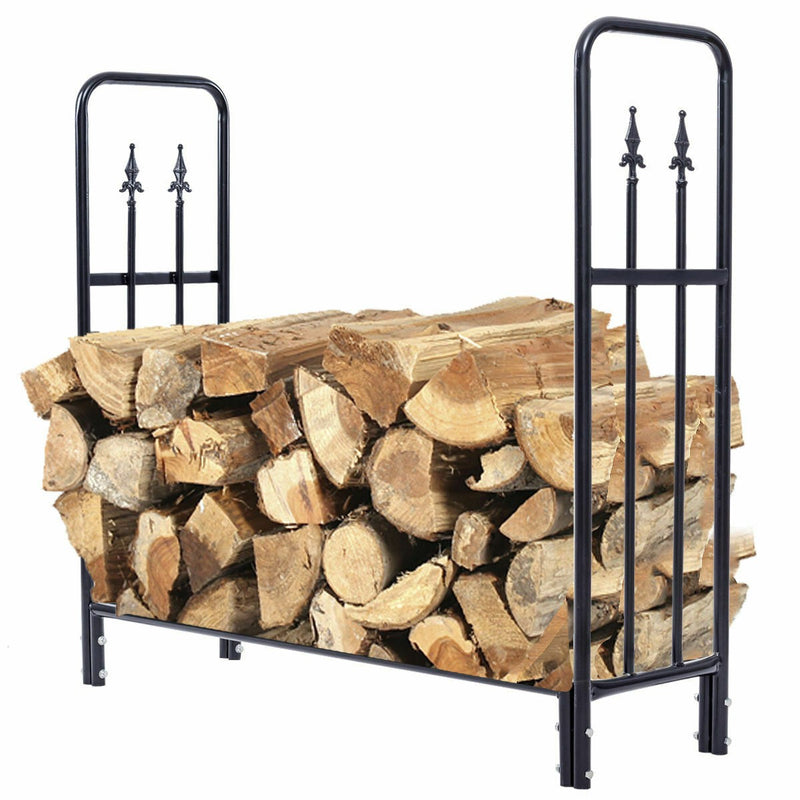 Load image into Gallery viewer, Firewood Log Rack Indoor Outdoor Fireplace Storage Holder - GoplusUS
