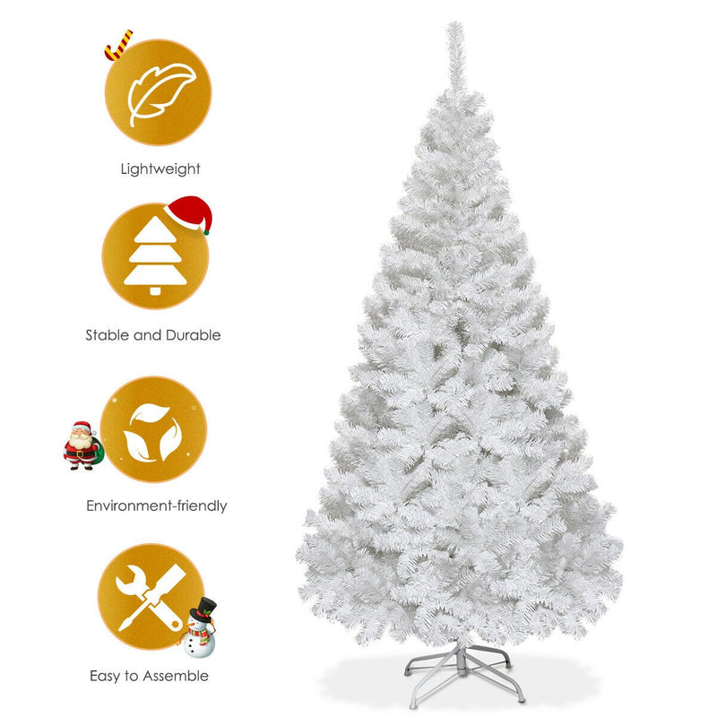 Load image into Gallery viewer, White Christmas Tree with Solid Metal Legs Perfect for Holiday Indoor and Outdoor Decoration