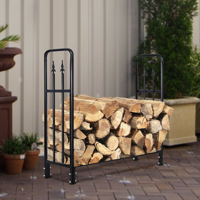 Load image into Gallery viewer, Firewood Log Rack Indoor Outdoor Fireplace Storage Holder - GoplusUS