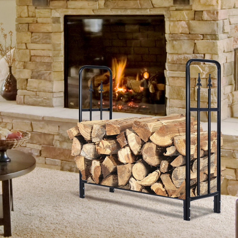 Load image into Gallery viewer, Firewood Log Rack Indoor Outdoor Fireplace Storage Holder - GoplusUS
