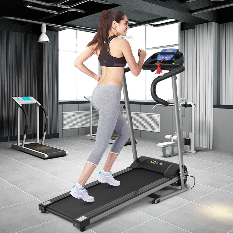 Load image into Gallery viewer, Electric Folding Treadmill with LCD Display and Heart Rate Sensor - GoplusUS