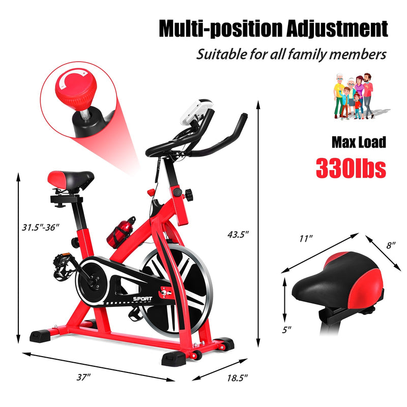 Load image into Gallery viewer, Indoor Cycling Bike, Stationary Bicycle Exercise Bike with Flywhee - GoplusUS