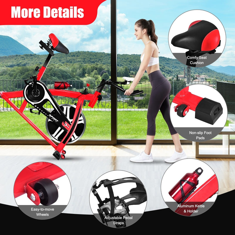 Load image into Gallery viewer, Indoor Cycling Bike, Stationary Bicycle Exercise Bike with Flywhee - GoplusUS