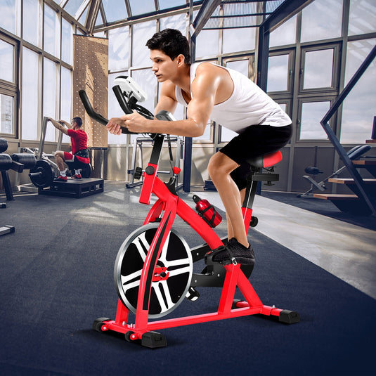 Indoor Cycling Bike, Stationary Bicycle Exercise Bike with Flywhee - GoplusUS