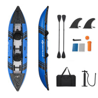 Goplus 12.5 ft Inflatable Tandem Kayak | 1-2 Person Canoe | 507 lbs Capacity | Includes All Accessories & Carry Bag