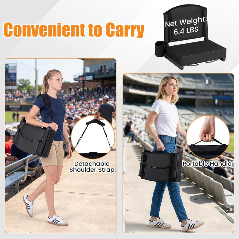 Load image into Gallery viewer, Goplus Stadium Seats with Back Support Suitable for Sports Events
