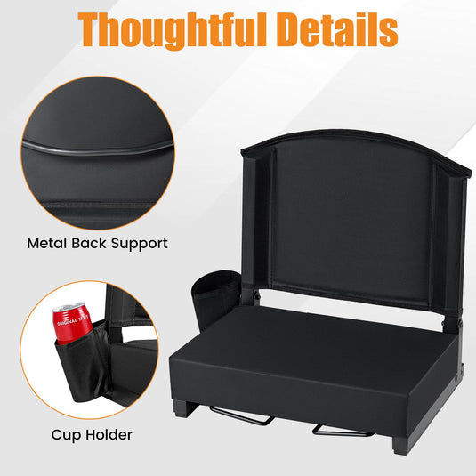 Goplus Stadium Seats with Back Support Suitable for Sports Events