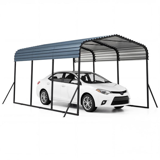 Goplus 10 x 14.5 FT Heavy-Duty Carport Outdoor Galvanized Steel Garage Car Shelter