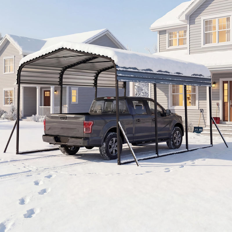 Load image into Gallery viewer, Goplus 10 x 14.5 FT Heavy-Duty Carport Outdoor Galvanized Steel Garage Car Shelter
