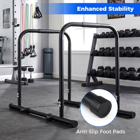 Goplus Adjustable Dip Bar Portable Fitness Workout Dip Station for Home Gym Calisthenics