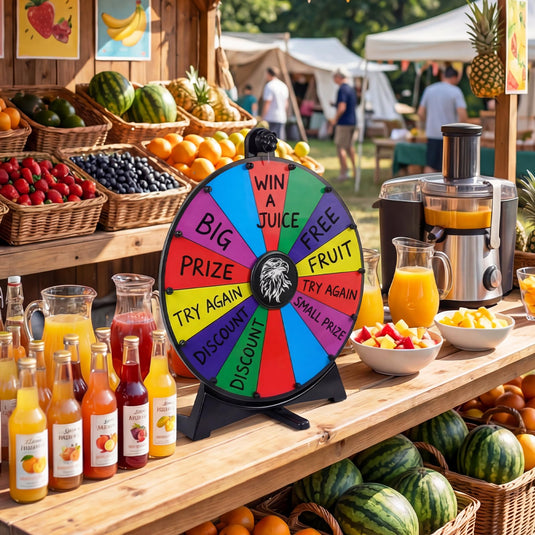 Goplus 20 inch Spinning Prize Wheel 14 Slots Spin Wheel with Blackboard Marker