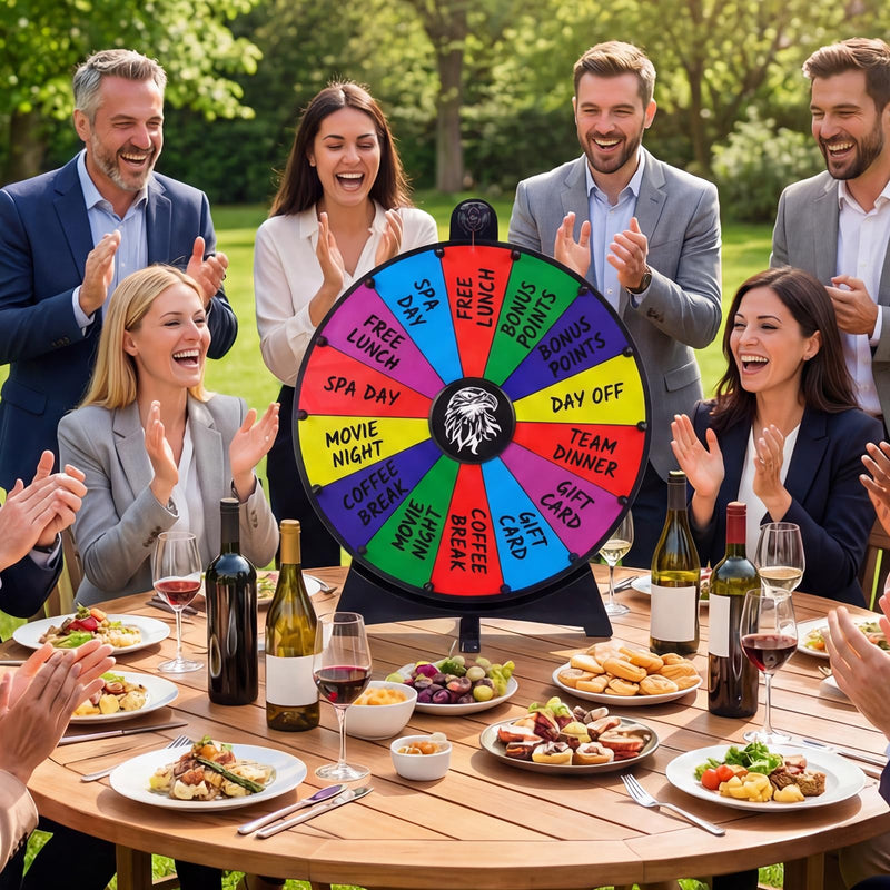 Load image into Gallery viewer, Goplus 20 inch Spinning Prize Wheel 14 Slots Spin Wheel with Blackboard Marker
