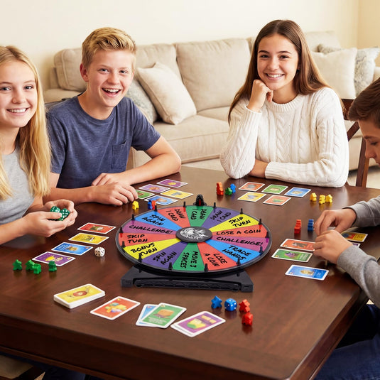 Goplus 20 inch Spinning Prize Wheel 14 Slots Spin Wheel with Blackboard Marker