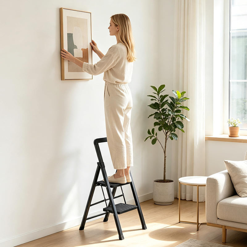 Load image into Gallery viewer, Goplus 2/3/4/5 Step Ladder | Folding Step Stool with Wide Anti-Slip Pedals
