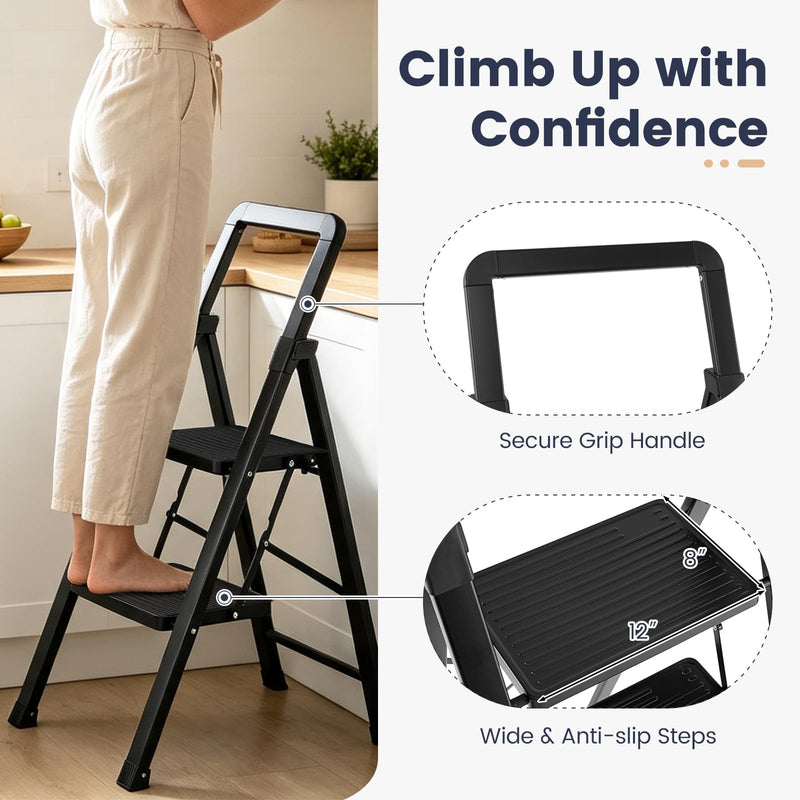 Load image into Gallery viewer, Goplus 2/3/4/5 Step Ladder | Folding Step Stool with Wide Anti-Slip Pedals
