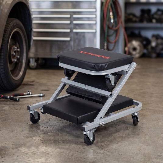 Goplus 36/40 Inch 330LBS Foldable Mechanic Creeper with 6 Swivel Wheels