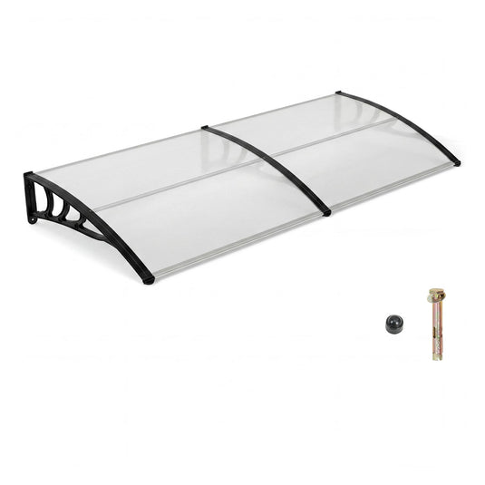 Goplus 39” x 30” Window Door Awning with Rain Snow Sunlight & UV Protection for Door Entrance