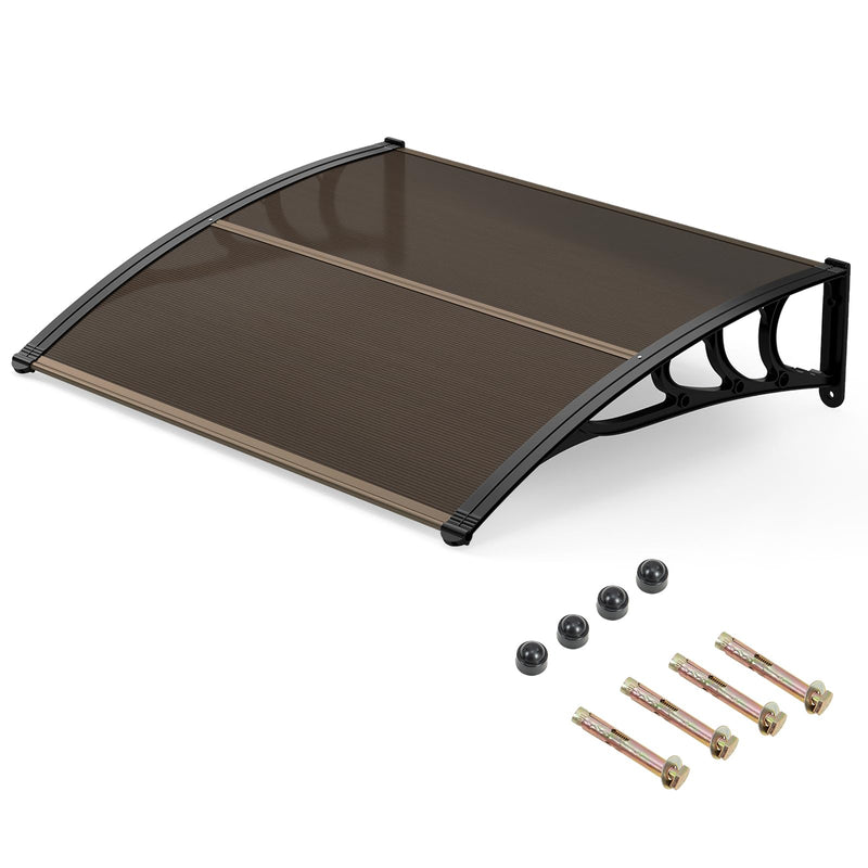 Load image into Gallery viewer, Goplus 39” x 30” Window Door Awning with Rain Snow Sunlight &amp; UV Protection for Door Entrance
