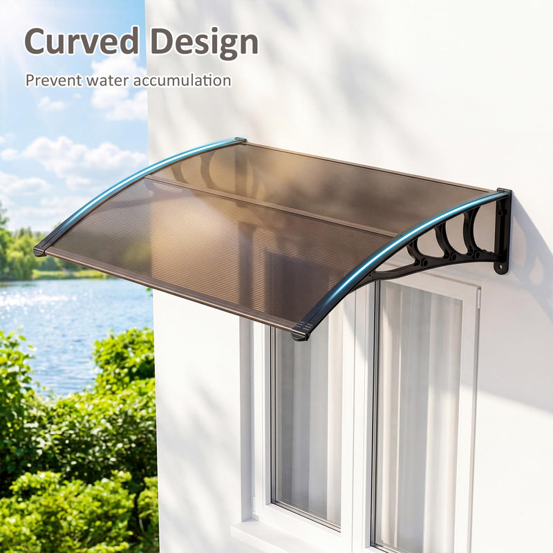Load image into Gallery viewer, Goplus 39” x 30” Window Door Awning with Rain Snow Sunlight &amp; UV Protection for Door Entrance
