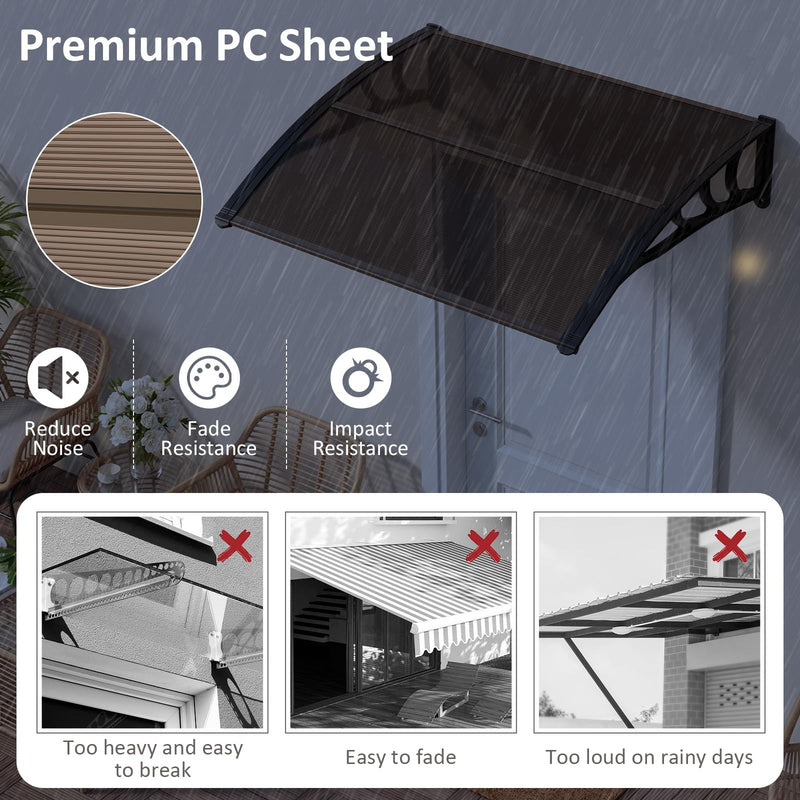 Load image into Gallery viewer, Goplus 39” x 30” Window Door Awning with Rain Snow Sunlight &amp; UV Protection for Door Entrance
