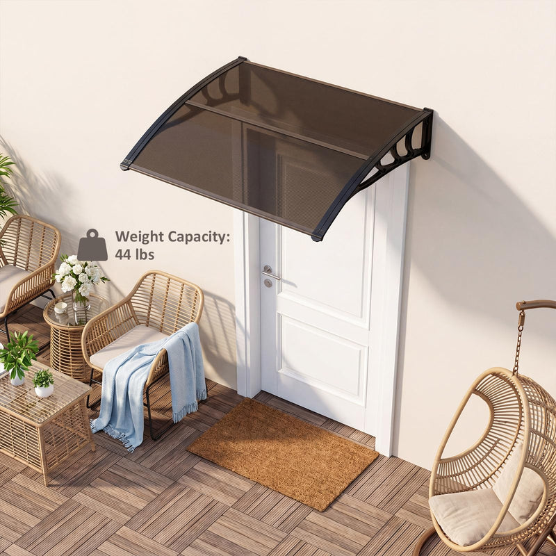 Load image into Gallery viewer, Goplus 39” x 30” Window Door Awning with Rain Snow Sunlight &amp; UV Protection for Door Entrance

