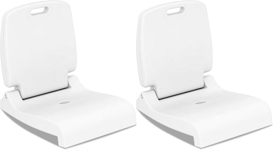 Goplus Foldable Portable Flip Seat with Back Support & 2 Handles for Edge of Pool