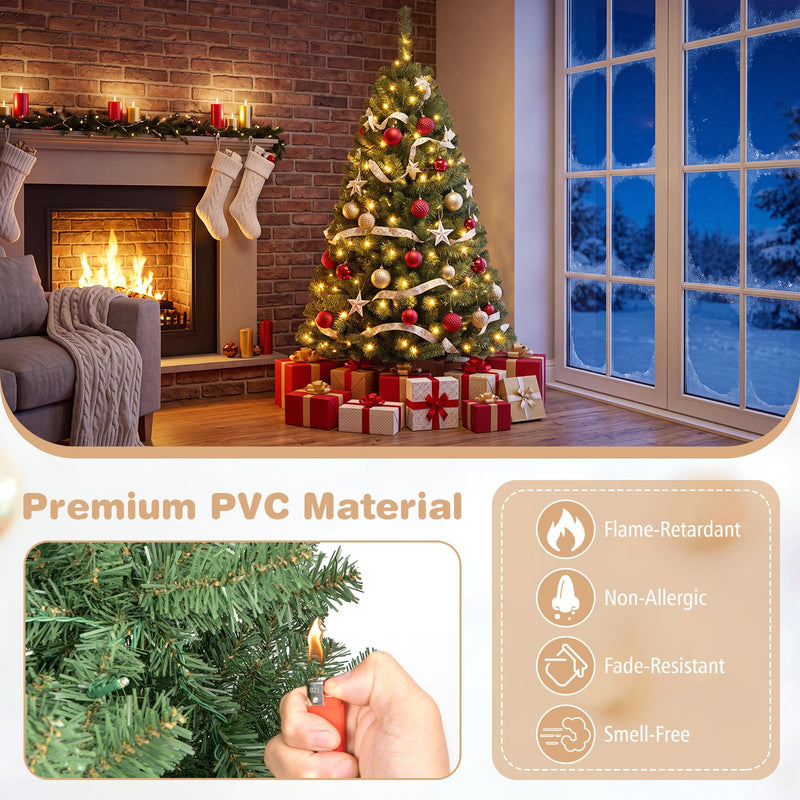 Load image into Gallery viewer, Goplus 4FT Artificial Christmas Tree | Full Xmas Tree w/296 Branch Tips and 2 Lighting Colors
