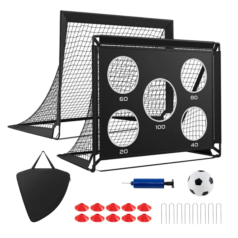 Load image into Gallery viewer, Goplus Portable Soccer Goals for Backyard Set of 2 for Outdoor Sports

