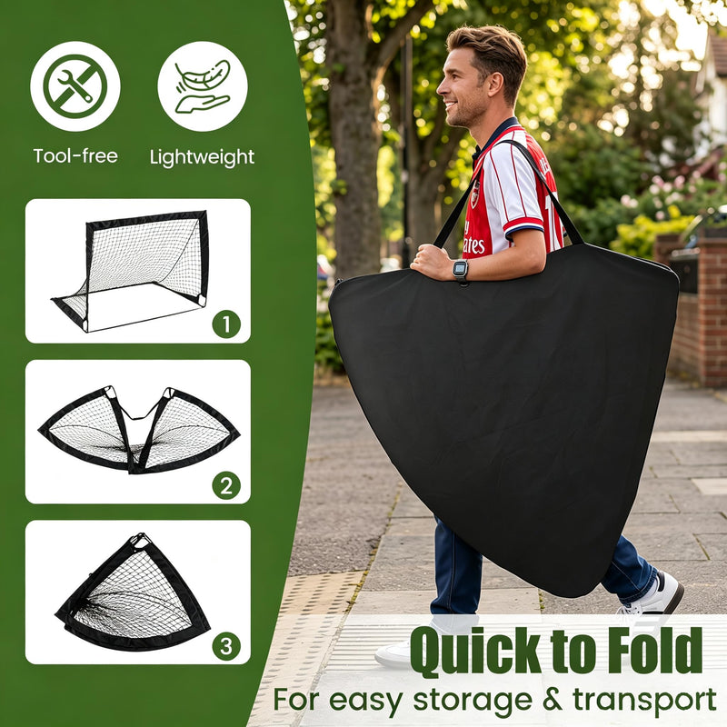 Load image into Gallery viewer, Goplus Portable Soccer Goals for Backyard Set of 2 for Outdoor Sports
