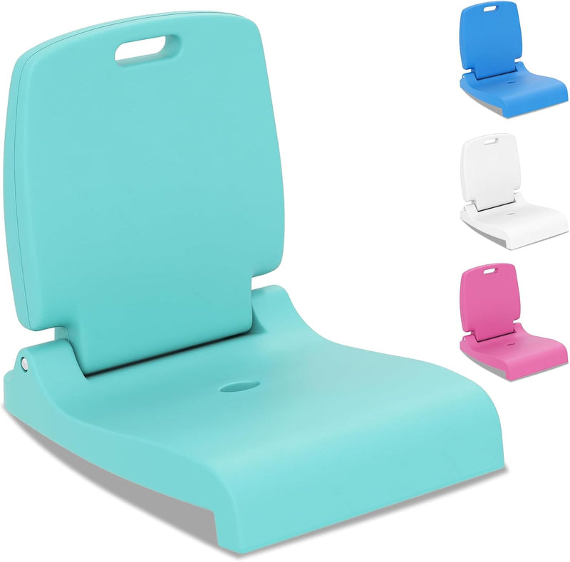 Load image into Gallery viewer, Goplus Foldable Portable Flip Seat with Back Support &amp; 2 Handles for Edge of Pool
