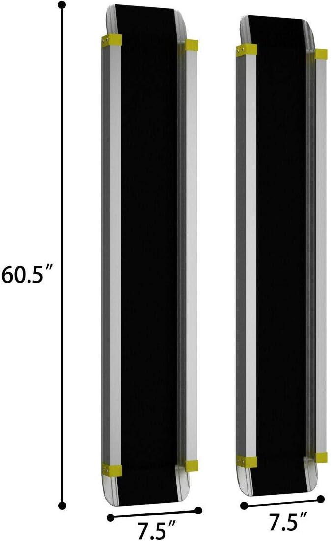 Load image into Gallery viewer, Goplus Adjustable Portable Aluminum Ramps with Non-Skid Surface for Home Steps
