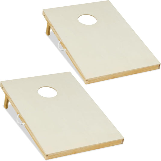 Goplus Solid Wood Corn Hole Game Board Includes 8 Bean Bags