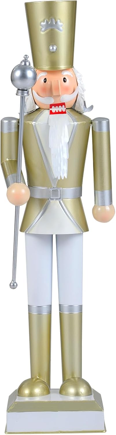 Goplus 32.5 Inch Christmas Nutcracker with High Hat and Beautiful Scepter