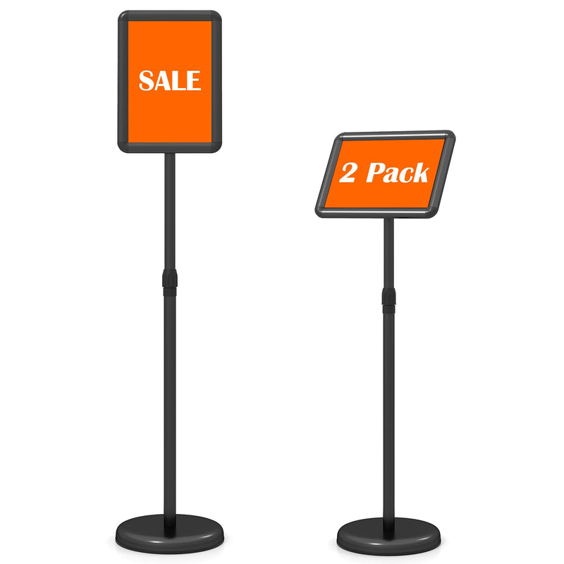 Load image into Gallery viewer, Goplus 8.5 x 11 Inch Sign Holder Stand with Snap-Open Frame &amp; 360° Rotation
