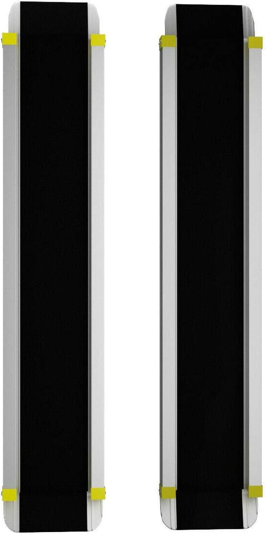 Goplus Adjustable Portable Aluminum Ramps with Non-Skid Surface for Home Steps