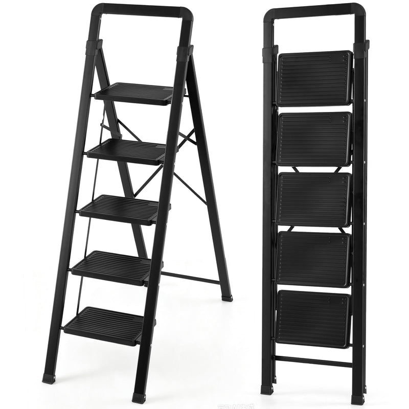 Load image into Gallery viewer, Goplus 2/3/4/5 Step Ladder | Folding Step Stool with Wide Anti-Slip Pedals
