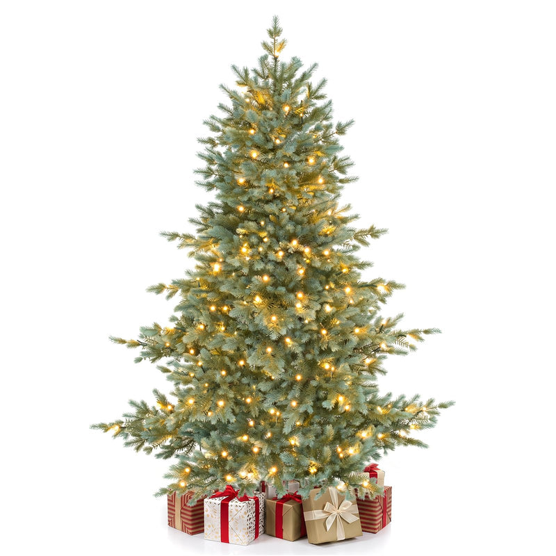 Load image into Gallery viewer, Goplus 5ft/6ft/7ft/8ft Pre-Lit Aspen Christmas Tree Holiday Decoration Tree for Home
