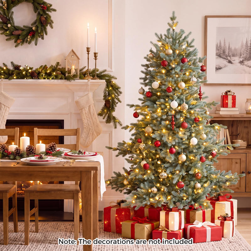 Load image into Gallery viewer, Goplus 5ft/6ft/7ft/8ft Pre-Lit Aspen Christmas Tree Holiday Decoration Tree for Home
