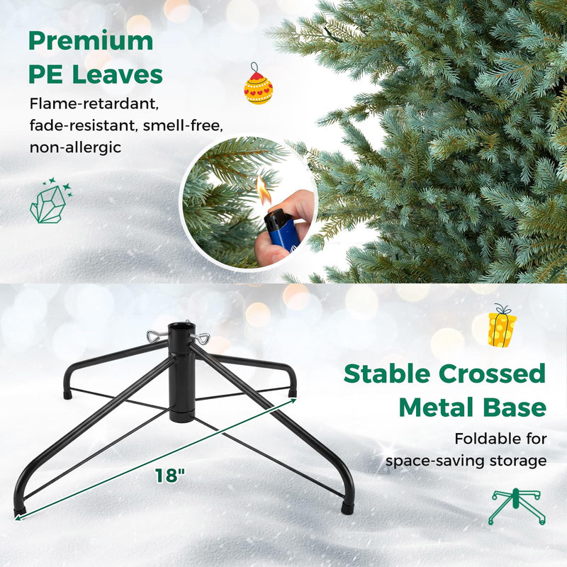 Load image into Gallery viewer, Goplus 5ft/6ft/7ft/8ft Pre-Lit Aspen Christmas Tree Holiday Decoration Tree for Home
