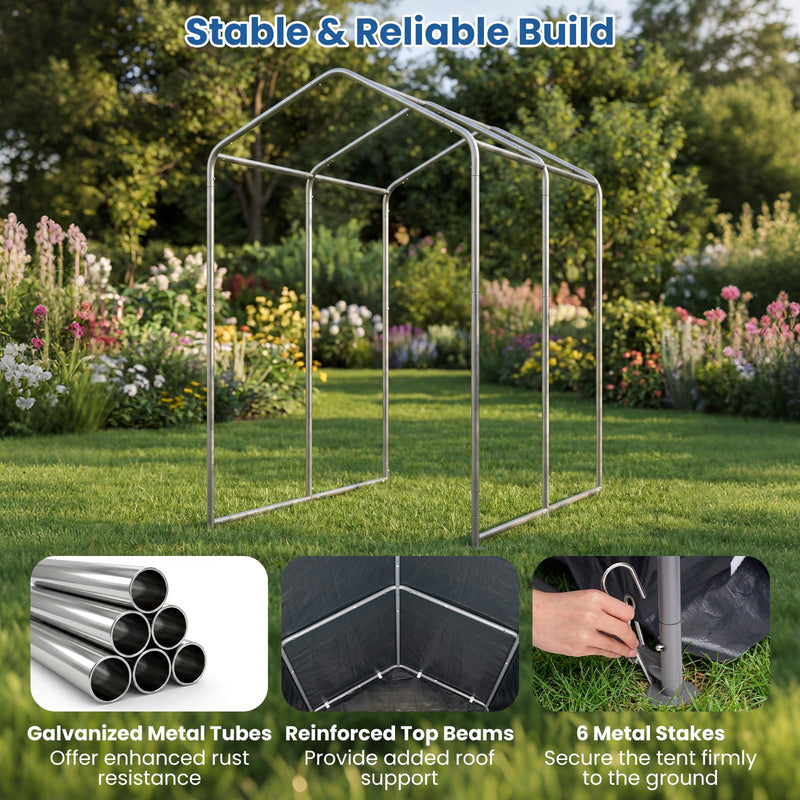 Load image into Gallery viewer, Goplus Heavy-Duty Portable Storage Shed Waterproof Outdoor Carport Garage Tent
