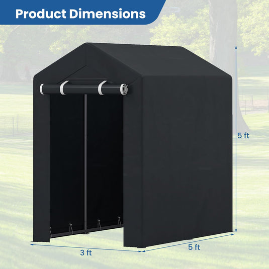 Goplus Heavy-Duty Portable Storage Shed Waterproof Outdoor Carport Garage Tent