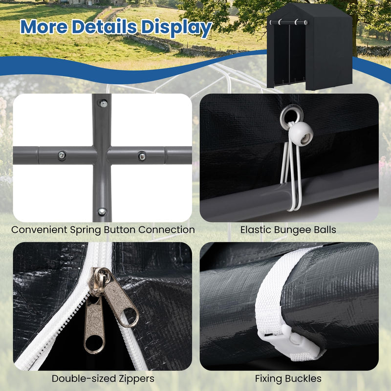 Load image into Gallery viewer, Goplus Heavy-Duty Portable Storage Shed Waterproof Outdoor Carport Garage Tent
