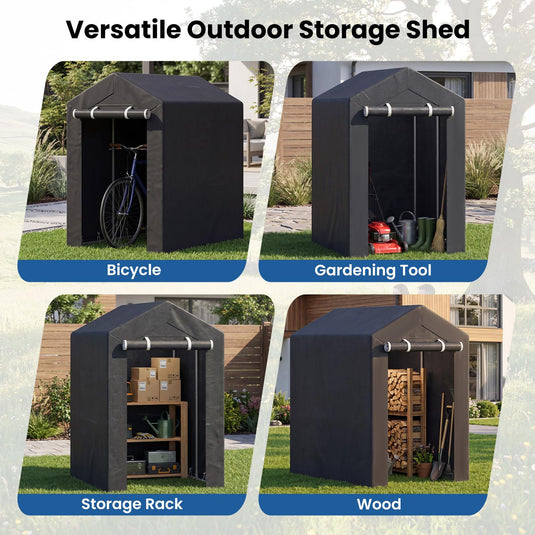 Goplus Heavy-Duty Portable Storage Shed Waterproof Outdoor Carport Garage Tent