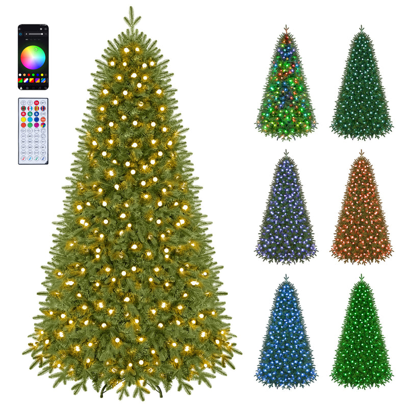 Load image into Gallery viewer, Goplus 6.3 FT Smart Pre-Lit Christmas Tree with 230 Pre-Lit RGB LED Lights
