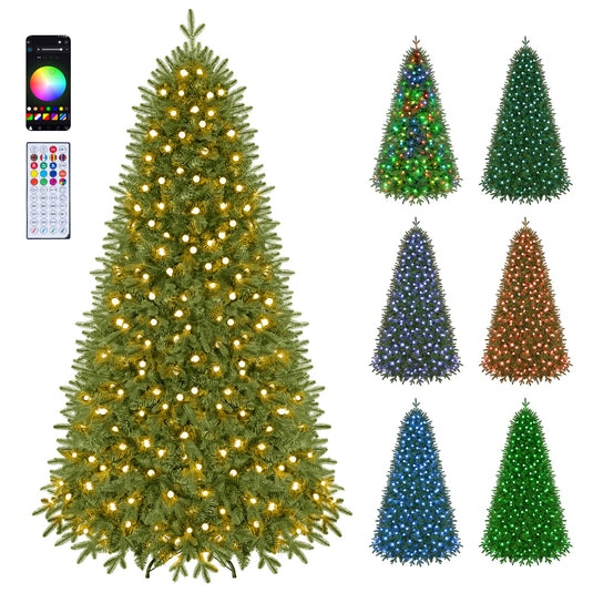 Goplus 6.3 FT Smart Pre-Lit Christmas Tree with 230 Pre-Lit RGB LED Lights
