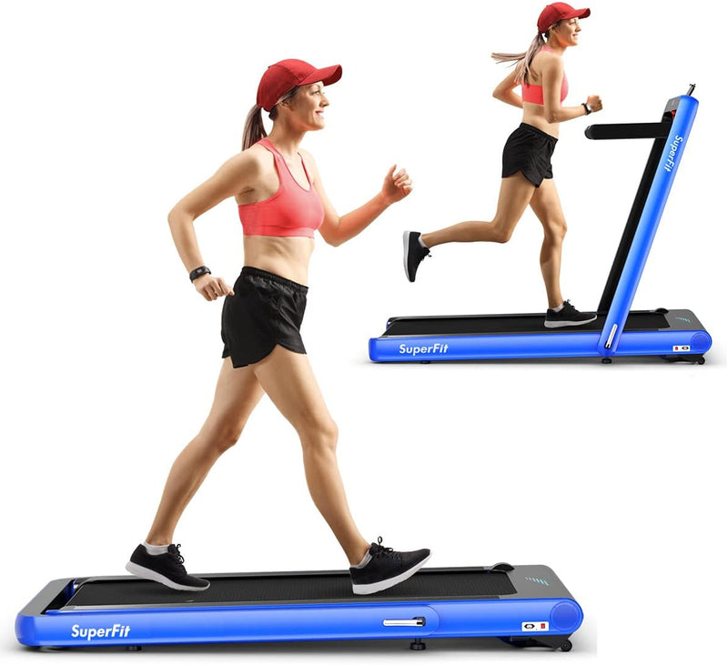 Load image into Gallery viewer, Goplus 2 in 1 Folding Treadmill, 4.75HP Superfit Under Desk Electric Treadmill with APP Control
