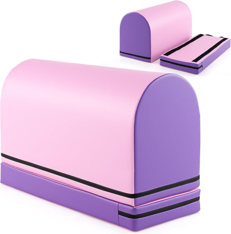 Load image into Gallery viewer, Goplus Mailbox Tumbling Mat, Gymnastics Vaulting Box w/Detachable Mat, Carrying Handle
