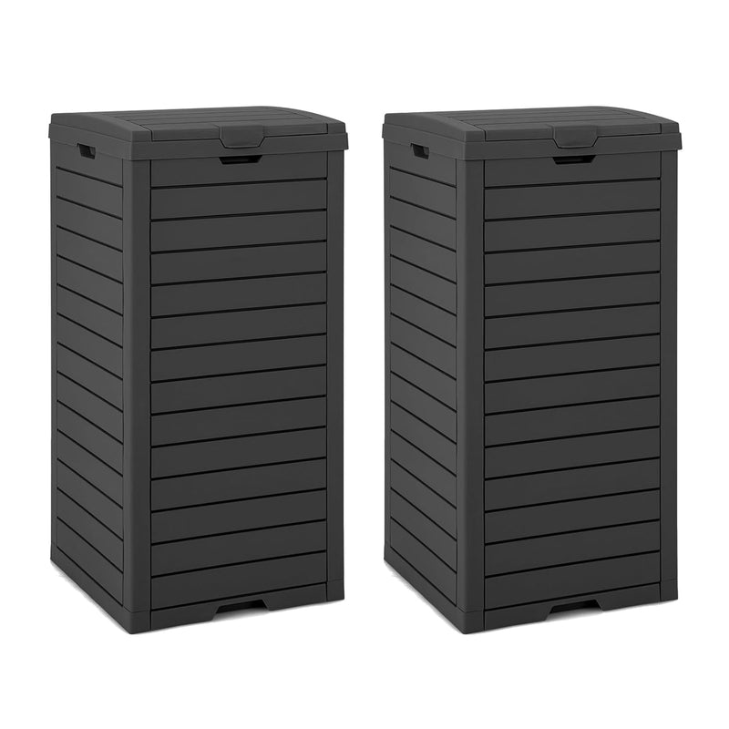 Load image into Gallery viewer, Goplus Outdoor Trash Can with Lid, 31 Gallon Large Outdoor Trash Bin &amp; Pull-Out Liquid Drawer
